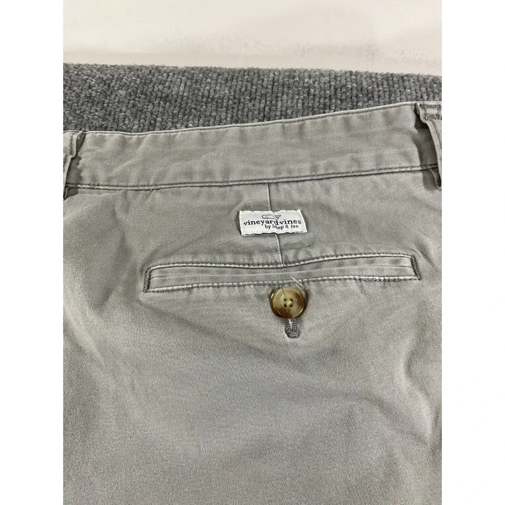 Vineyard Vines Club Pants Mens 36x34 Khaki Gray Chino Classic Fit Preppy Casual